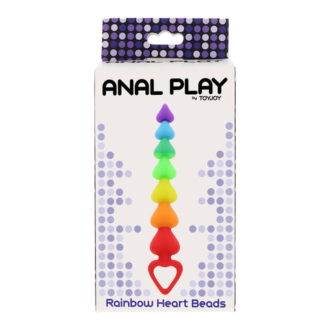 ToyJoy Rainbow Heart Anal Beads – Silicone Beginner Anal Beads > Anal Range > Anal Beads