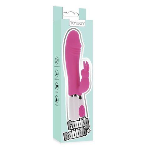 ToyJoy Funky Rabbit Silicone Vibrator Pink 4 Modes VIBRATORS-RABBIT