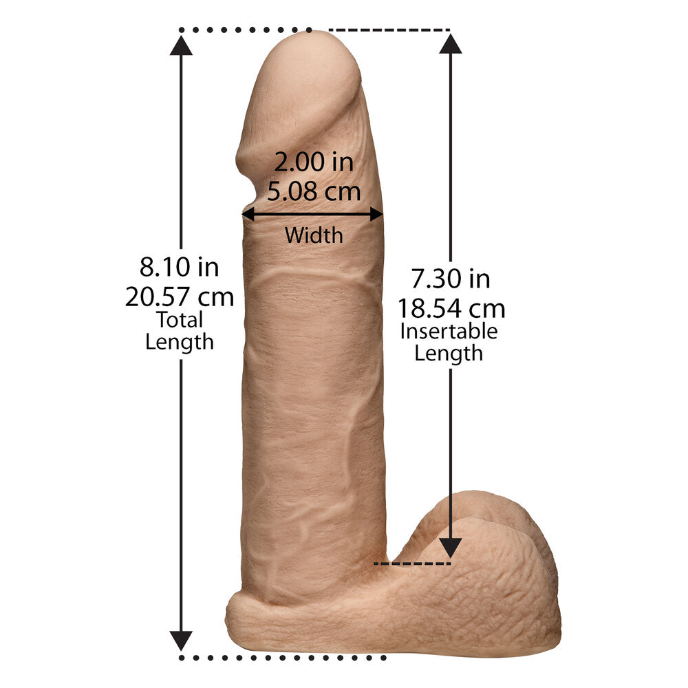 Vaculock Ultraskyn 8 Inch Realistic Dildo With Harness > Realistic Dildos and Vibes > Strap on Dildo