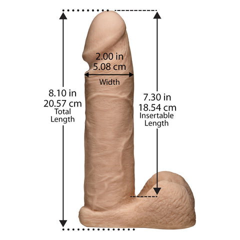 Vaculock Ultraskyn 8 Inch Realistic Dildo With Harness > Realistic Dildos and Vibes > Strap on Dildo