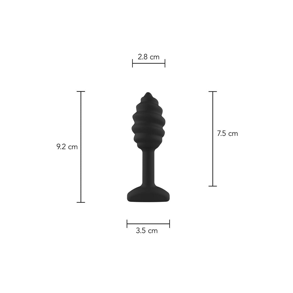 ToyJoy Swirl Textured Silicone Anal Plug Slim 3.6 Inch > Anal Range > Butt Plugs