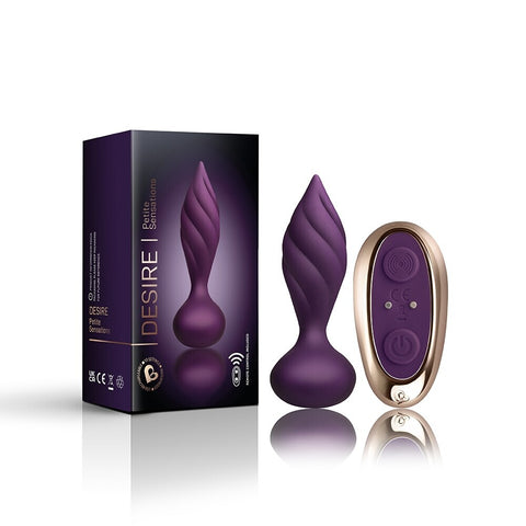 Rocks Off Petite Sensations Desire Butt Plug Purple > Anal Range > Vibrating Buttplug