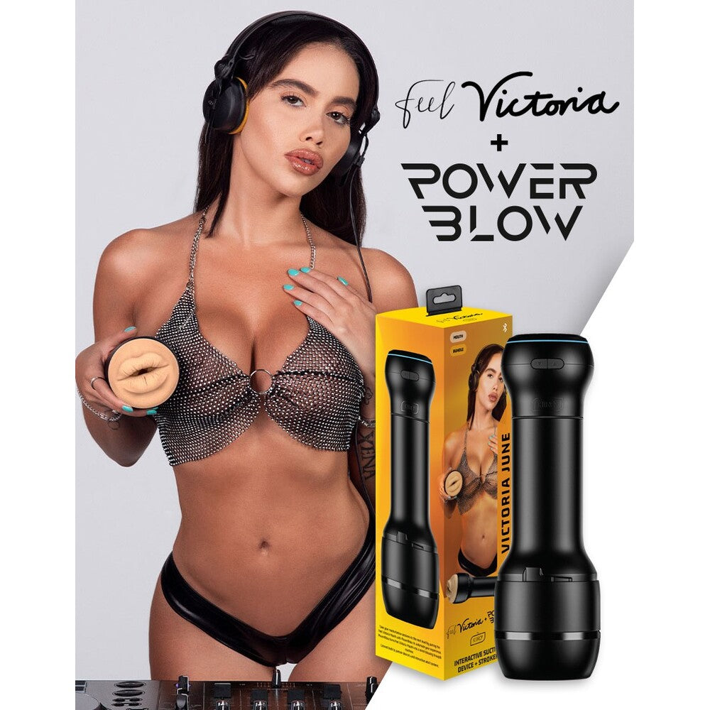 Kiiroo Combo PowerBlow and FeelStar Victoria June Interactive Masturbator > Sex Toys For Men > Masturbators > Vibrating