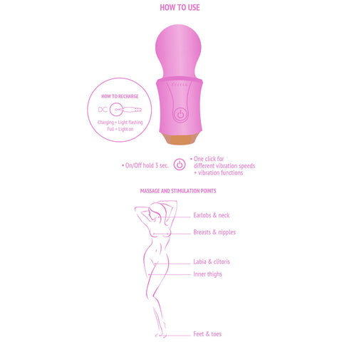 Xocoon Traveller Rechargeable Wand Massager With 6 Modes Electric Massager