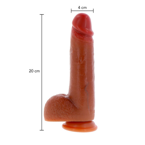 ToyJoy Get Real Silicone Foreskin Dildo 8 Inch Dual Density > Realistic Dildos and Vibes > Realistic Dildos