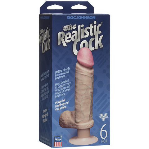 Realistic 6 Inch Vibrating Dildo Flesh Pink Waterproof > Realistic Dildos and Vibes > Penis Dildo