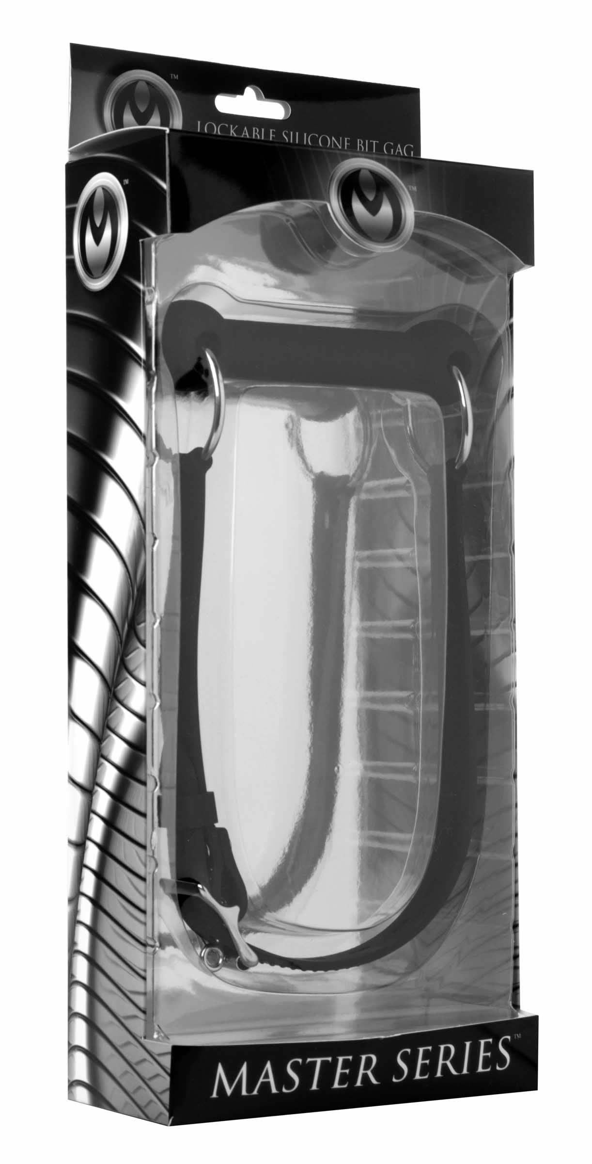 Master Series Mr. Ed Lockable Silicone Horse Bit Gag – Adjustable Silicone Gag Black > Bondage Gear > Gags and Bits