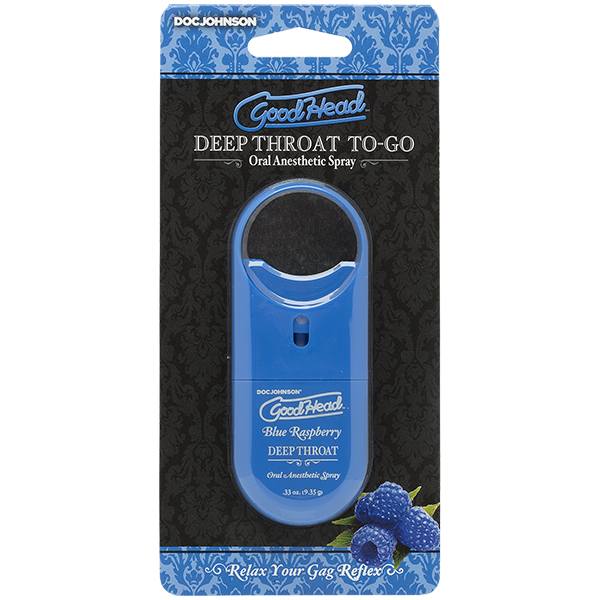 GoodHead Deep Throat Spray To-Go – Oral Numbing Spray - Blue Raspberry 9ml > Lube > Oral Gels & Sprays