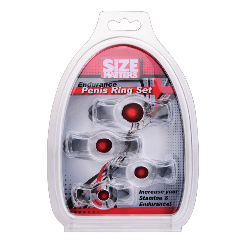 Size Matters Endurance Penis Ring Set With Four Sizes COCK RING Set