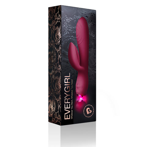 Every Girl Rabbit Vibrator Burgundy For Ultimate Pleasure VIBRATORS-RABBIT
