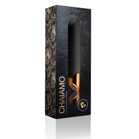 Chaiamo Rechargeable Black Sensual Vibrator with 10 Levels BULLETS