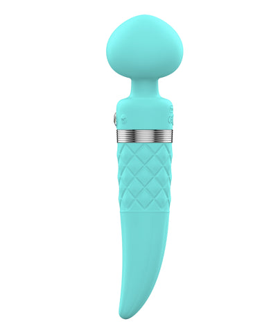 Pillow Talk Sultry Dual Ended Warming Massager Teal Electric Massager