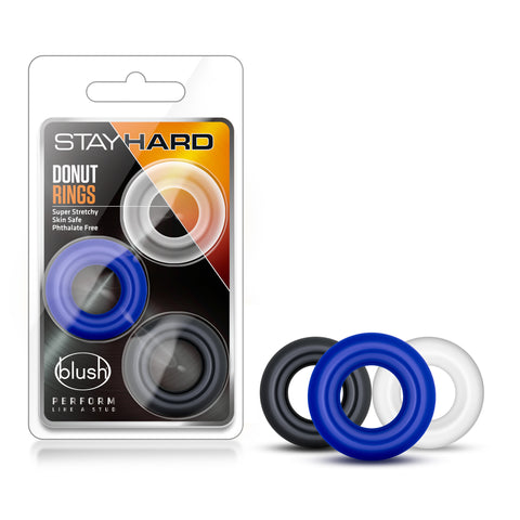 Stay Hard Donut Rings - 3 Pack Multi > Cock Ring > Sets