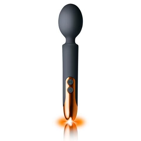 Oriel Rechargeable Wand Black Mini Massager with 10 Modes Electric Massager