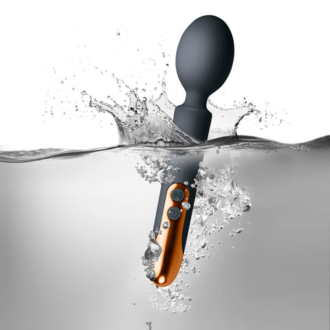 Oriel Rechargeable Wand Black Mini Massager with 10 Modes Electric Massager