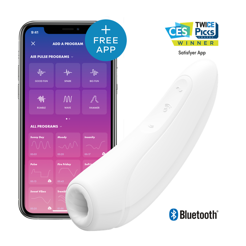 Satisfyer Curvy1+ Clitoral Stimulator – Rechargeable Silicone Pleasure Device > Sex Toys For Ladies > Air Pulsation