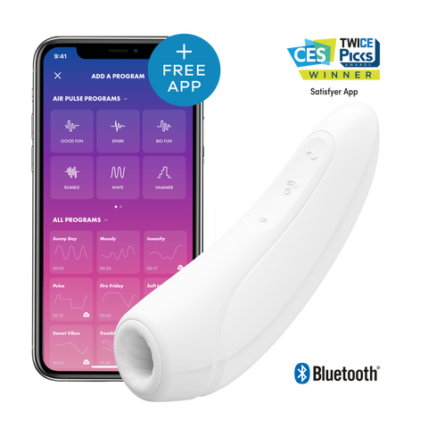 Satisfyer Curvy1+ Clitoral Stimulator – Rechargeable Silicone Pleasure Device > Sex Toys For Ladies > Air Pulsation
