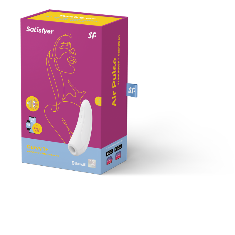 Satisfyer Curvy1+ Clitoral Stimulator – Rechargeable Silicone Pleasure Device > Sex Toys For Ladies > Air Pulsation
