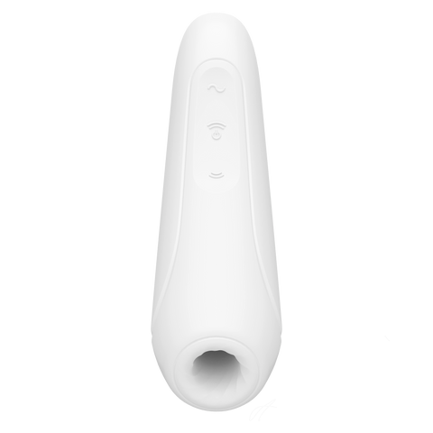Satisfyer Curvy1+ Clitoral Stimulator – Rechargeable Silicone Pleasure Device White > Sex Toys For Ladies > Air Pulsation
