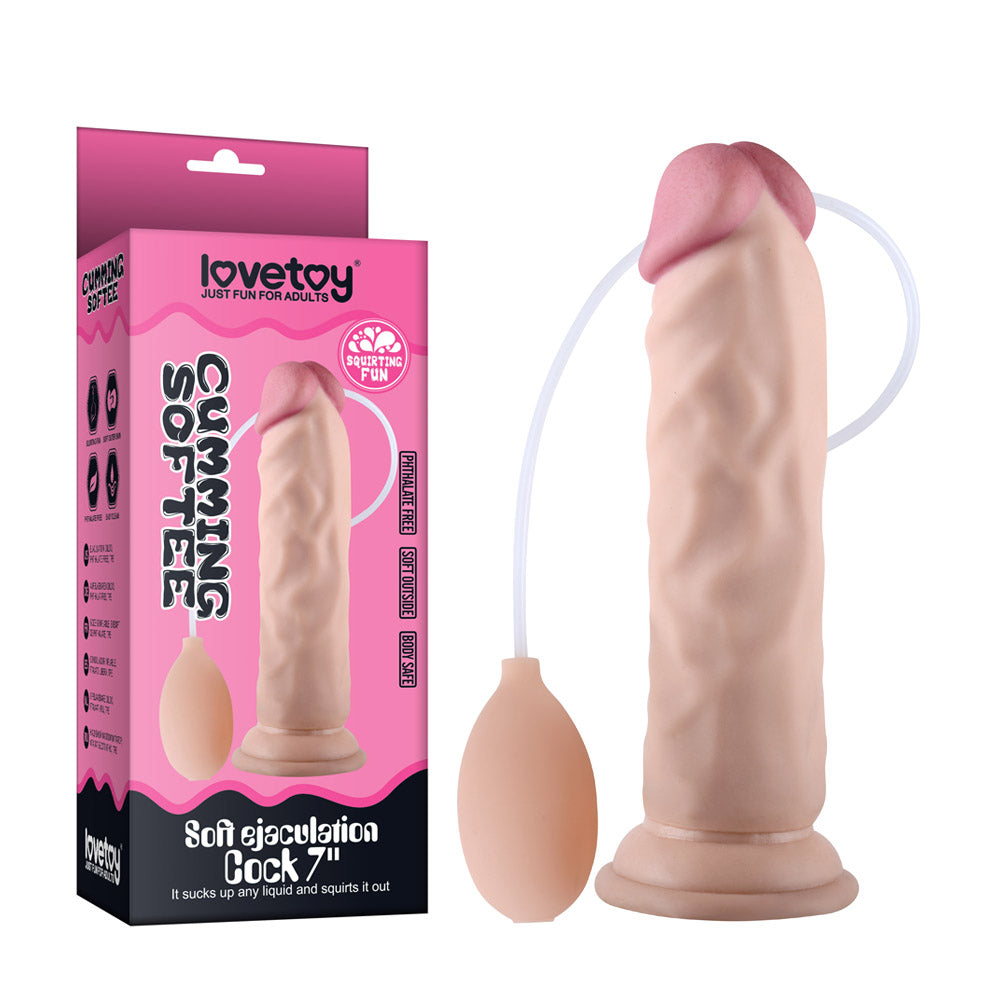 Lovetoy Cumming Softee Squirting 8.5 Inch Cock > Realistic Dildos and Vibes > Squirting Dildos
