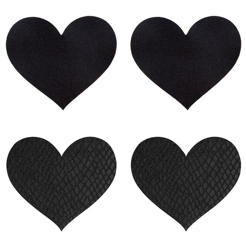 Peekaboo Pasties Black Hearts Pasties
