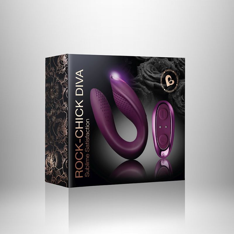 Rock Chick Diva - Dual Point Female Vibrator - Black > Vibrators > Ladies > Clitoral Vibrators and Stimulators