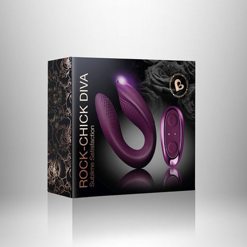 Rock Chick Diva - Dual Point Female Vibrator - Black > Vibrators > Ladies > Clitoral Vibrators and Stimulators