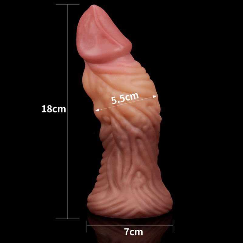 Lovetoy 7 Inch Dual Layered Silicone Cock Fantasy Dongs