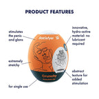 Satisfyer Masturbator Egg Crunchy – Textured Portable Masturbator Egg > Sex Toys For Men > Masturbators Cup