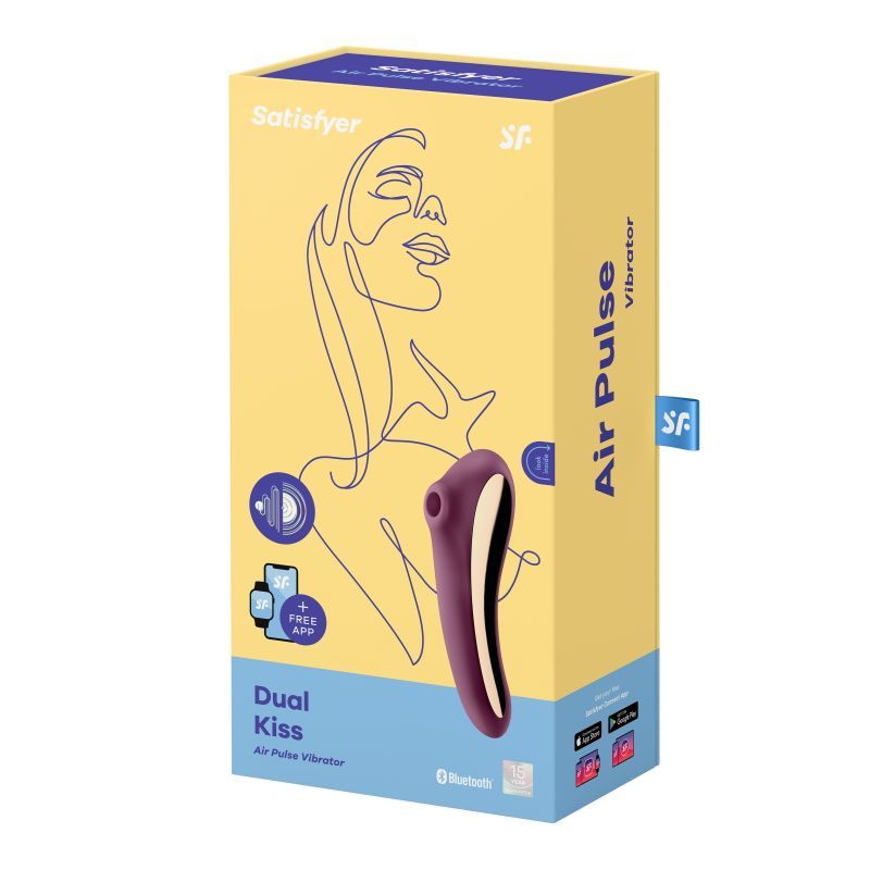 Satisfyer Dual Kiss – Dual Stimulation Rechargeable Silicone Pleasure Device > Sex Toys For Ladies > Air Pulsation