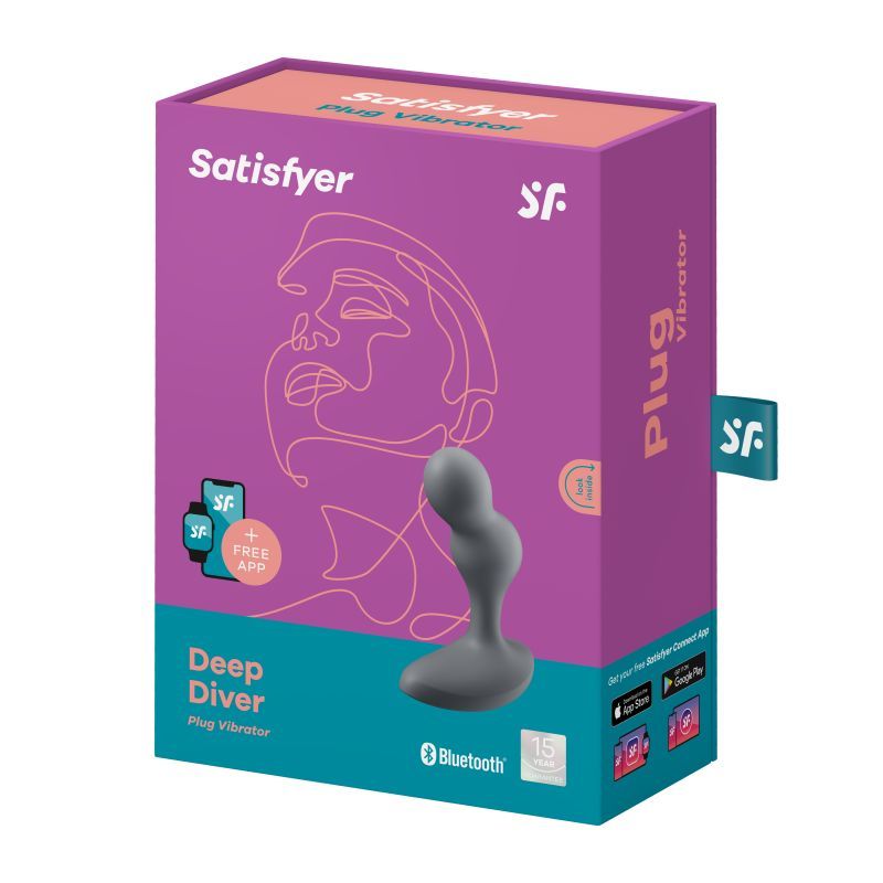 Satisfyer Deep Diver Vibrating Connect App Remote-Controlled Silicone Anal Plug > Anal Range > Vibrating Butt Plugs