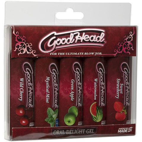 Goodhead Oral Delight Gel 1 Ounce 5 Pack 28g ea > Lube > Oral Gels & Sprays
