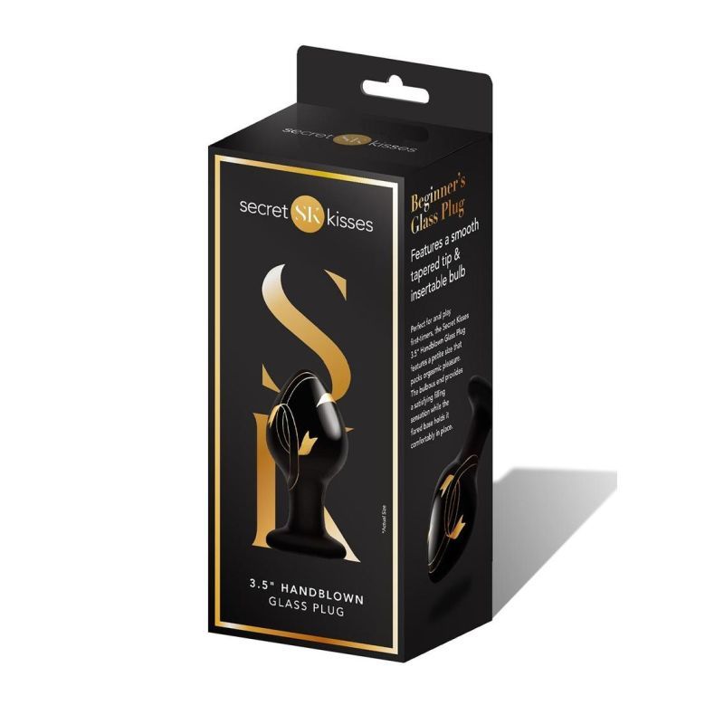 Secret Kisses Handblown Glass Plug 3.5 Inch Adult Toy > Sex Toys > Glass