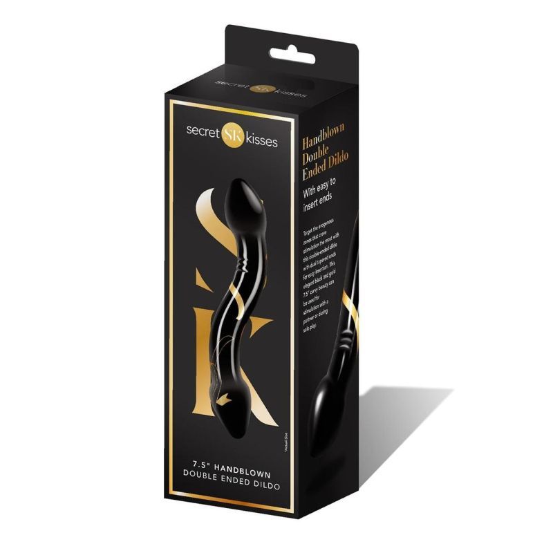 Secret Kisses Handblown Double Ended Dildo 7.5 Inch DONGS Glass