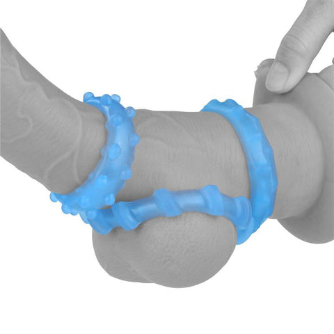 Lovetoy Glow In The Dark Lumino Cock Rings Set Of 3 > Cock Ring > Sets