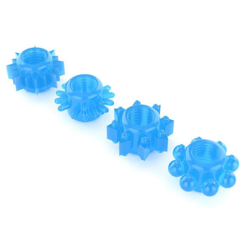 Lovetoy Glow In The Dark Lumino Cock Rings Play Pack Of 4 COCK RING Set
