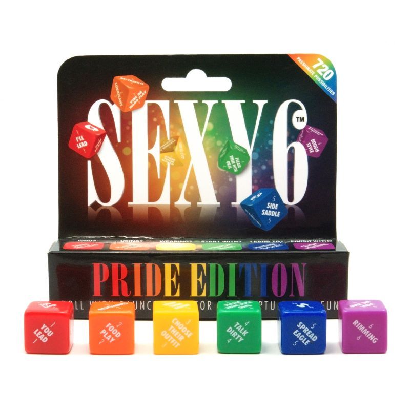 Sexy 6 Pride Edition Dice Set – Vibrant Rainbow Intimate Dice Set Secondary image