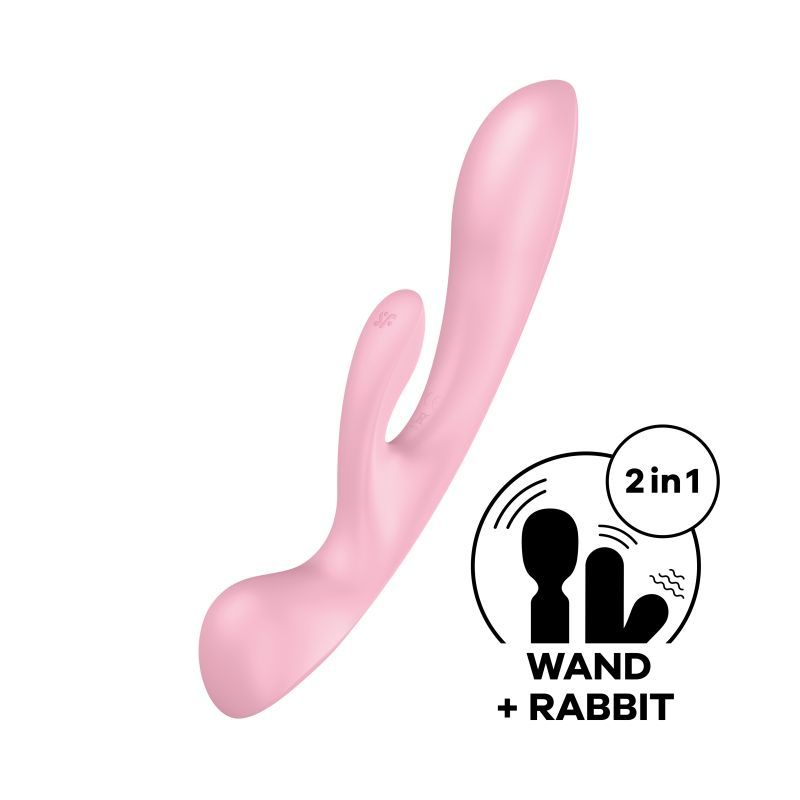 Satisfyer Triple Oh Luxury Versatile Rechargeable Vibrator Pink > Vibrators > Ladies > Rabbit