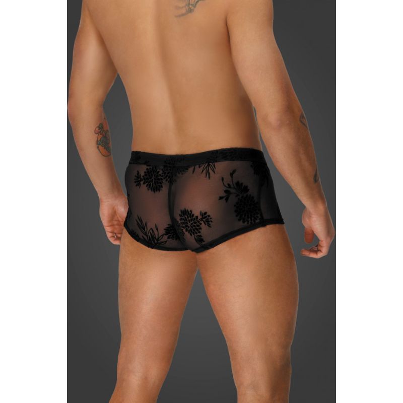 Noir Sheer Floral Lace Pants – Transparent Stretch Lingerie Pants Large > Clothes > Mens Trunks