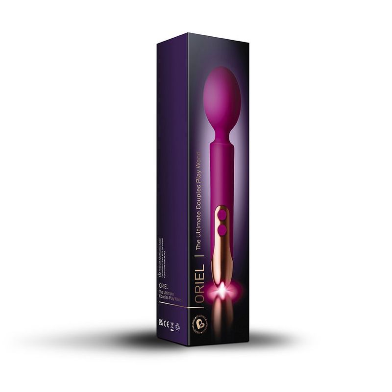 Oriel Rechargeable Fuchsia Wand Massager - Compact and Stylish Design Pink Electric Massager
