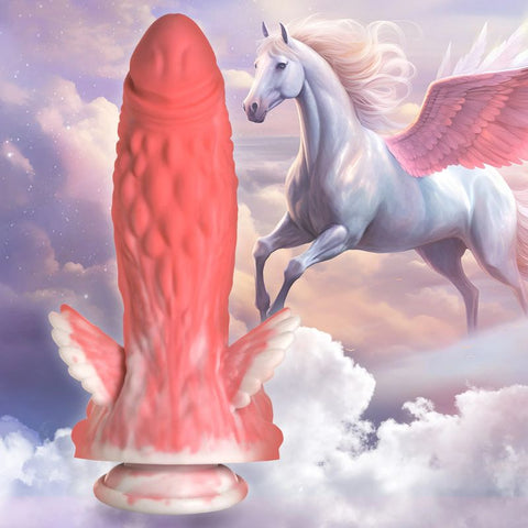 Creature Cocks Pegasus Peacker (Pink and White) – 8.5 Inch Girthy Dildo > Dildos > Fantasy