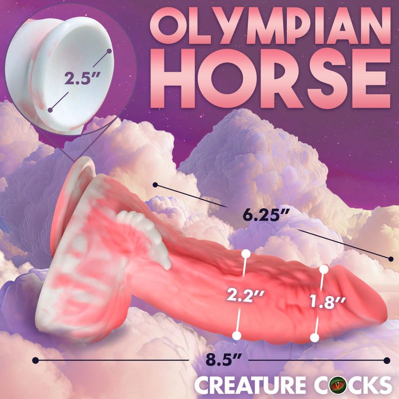Creature Cocks Pegasus Peacker (Pink and White) – 8.5 Inch Girthy Dildo > Dildos > Fantasy