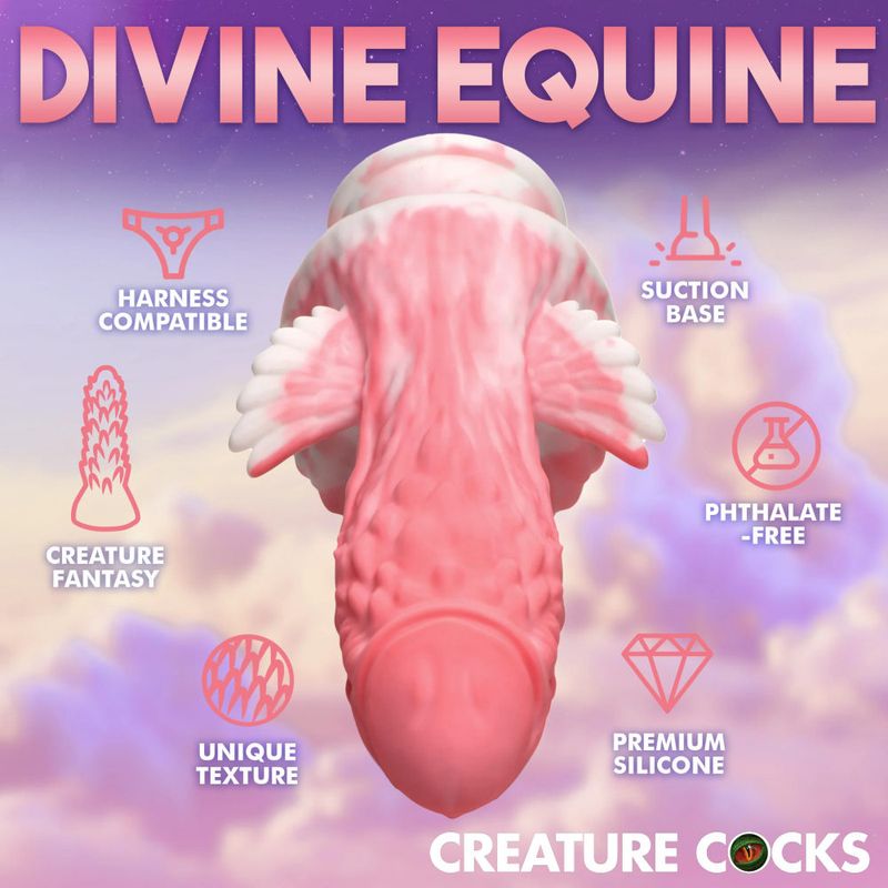 Creature Cocks Pegasus Peacker (Pink and White) – 8.5 Inch Girthy Dildo > Dildos > Fantasy