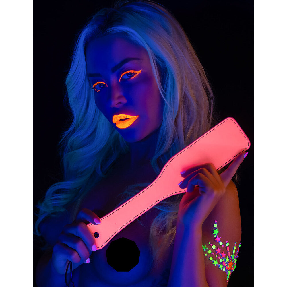 Taboom Glow in the Dark Paddle – 13 Inch Vegan Leather Paddle Default Title > Bondage Gear > Paddles Main image
