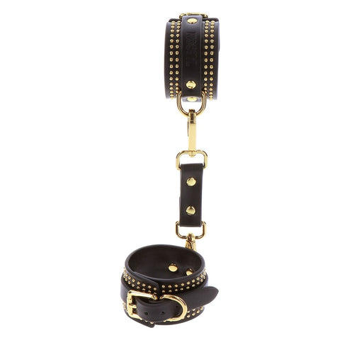 Taboom Vogue Studded Ankle Cuff Set With Gold Studs > Bondage Gear > Restraints