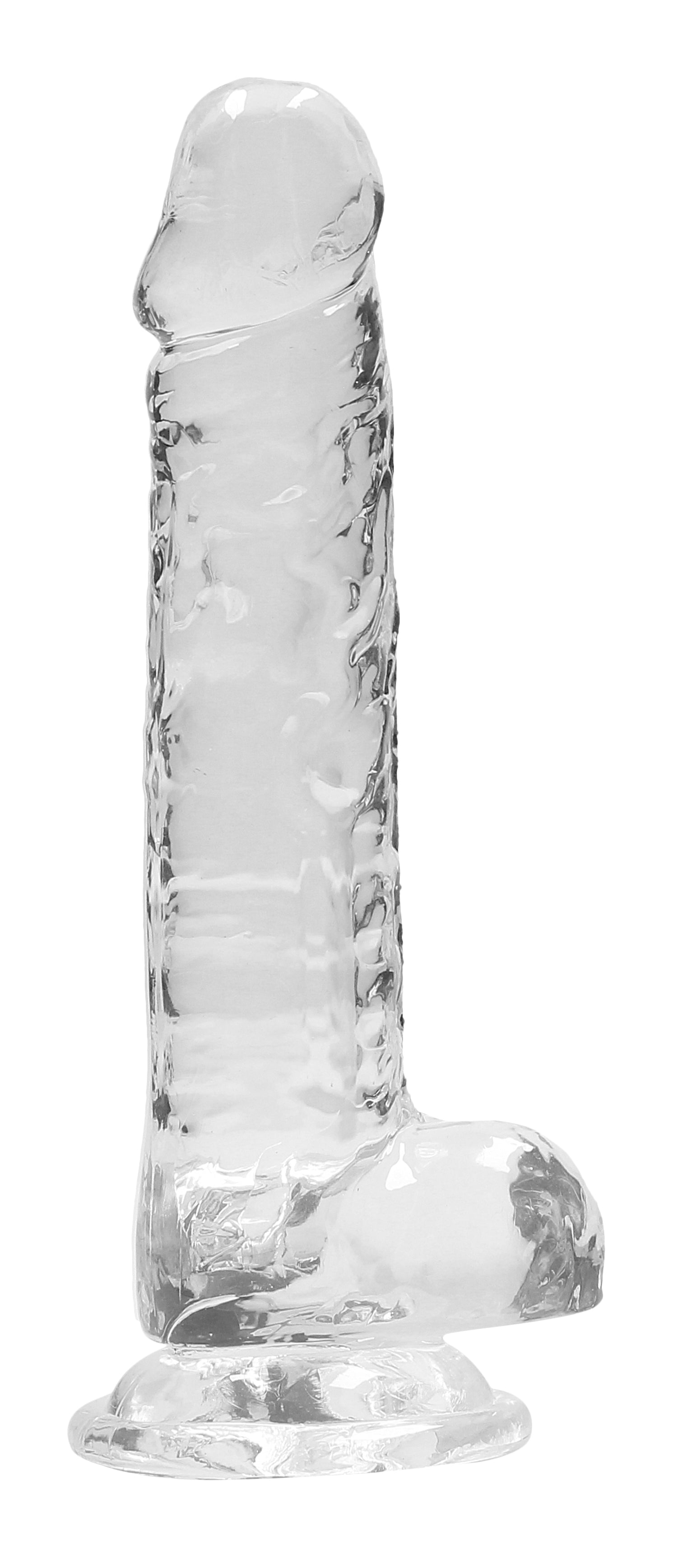 RealRock Crystal Clear 7 Inch Phthalate-Free TPE Realistic Dildo with Balls > Dildos > Realistic Dildos