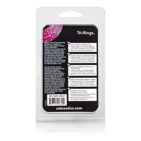 CalExotics TriRings Set COCK RING Set