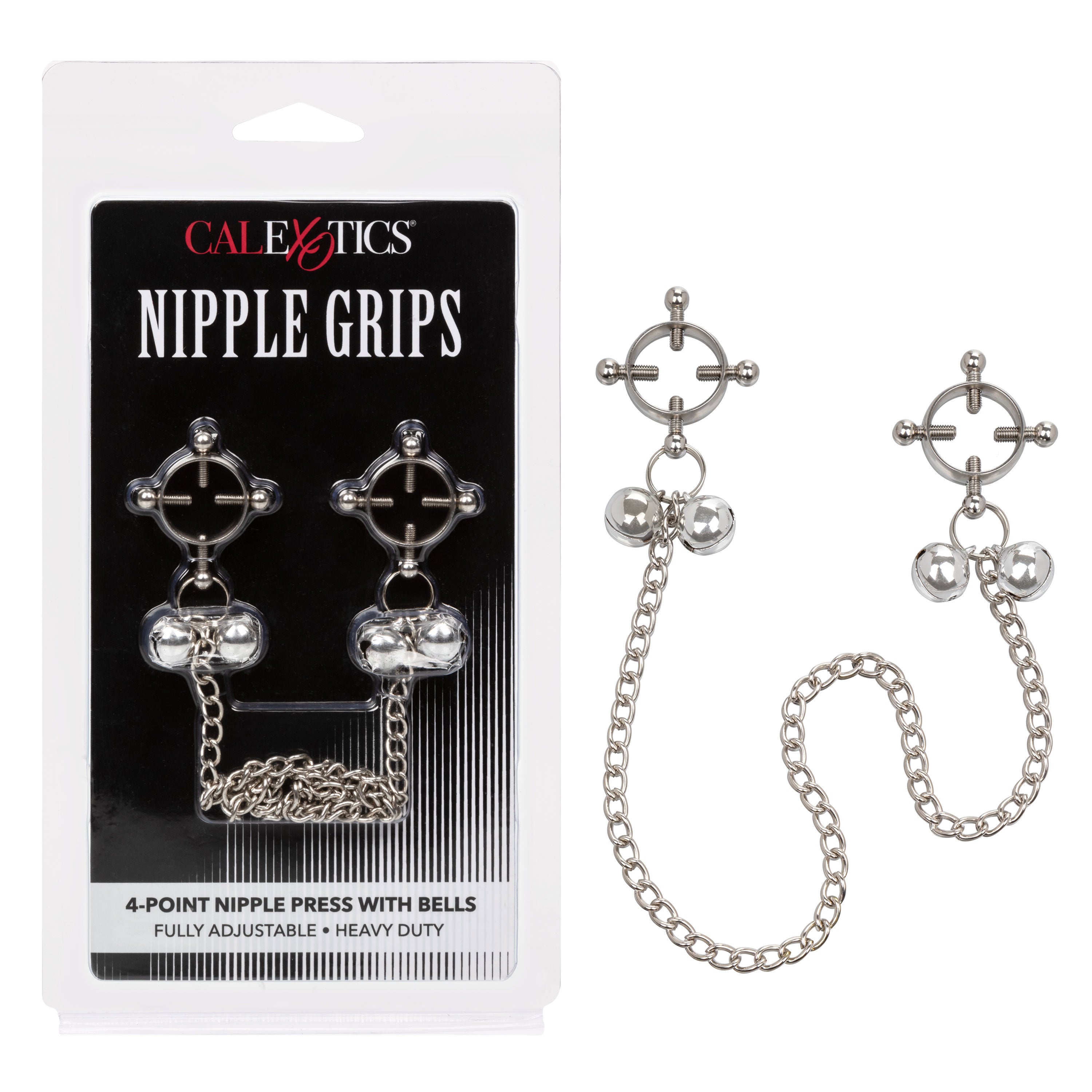 Nipple Grips 4-Point Nipple Press with Bells – Adjustable Nipple Clamp > Sex Toys > Nipple Clamps