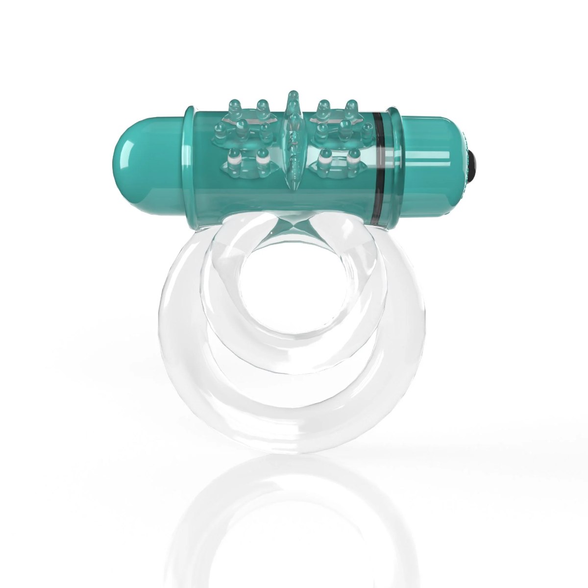Double O 6 Vibrating Ring – Low Pitch Bass, Raised Ticklers, Long-Lasting Battery Ring > Cock Ring > Vibrating