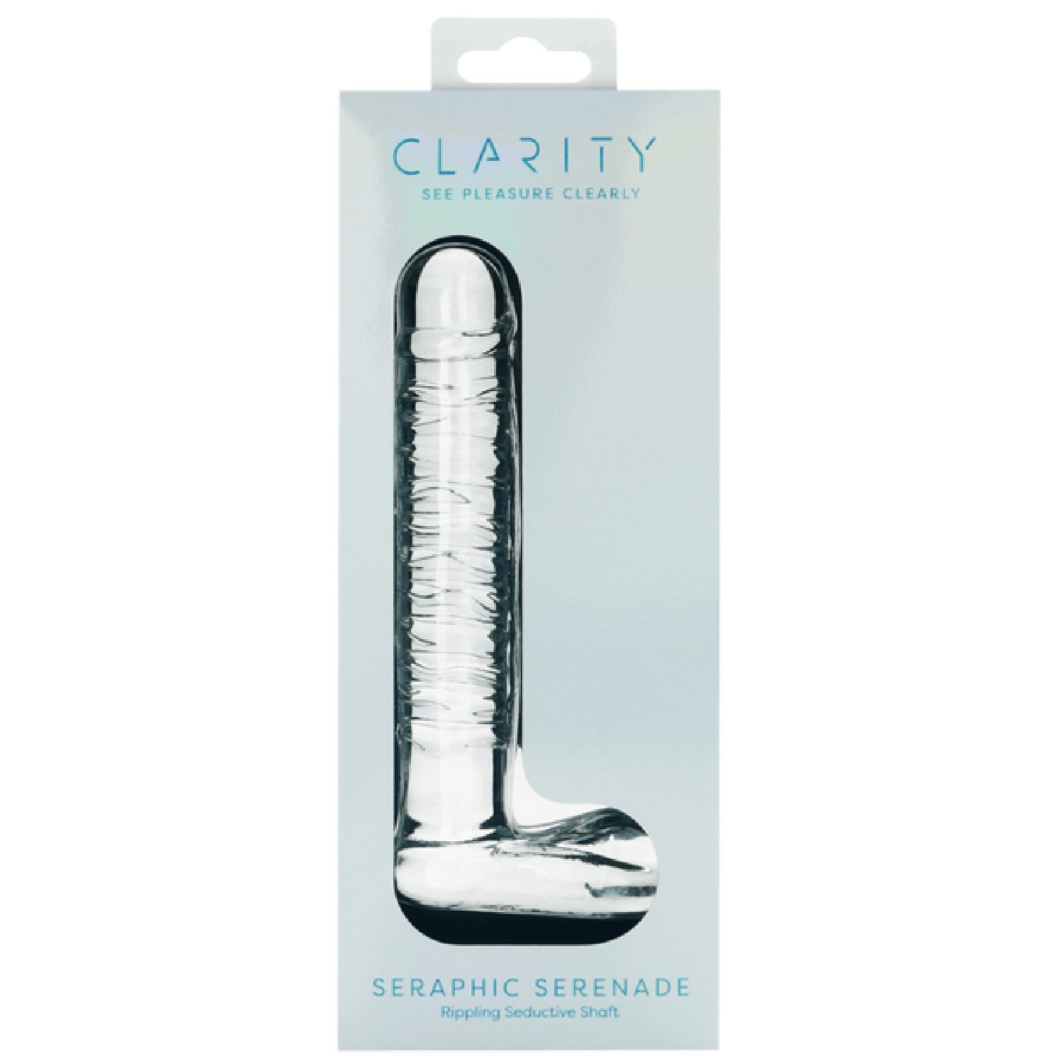 Seraphic Serenade Hand-Blown Borosilicate Glass Dildo 5.7 Inch Sculpted Design Secondary image